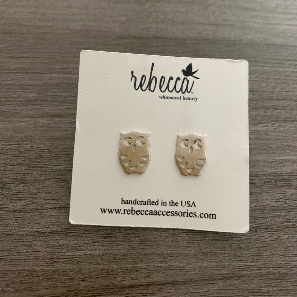 Adorable Silver Owl Earrings